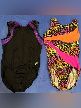 GK Black & Purple AM Leotard